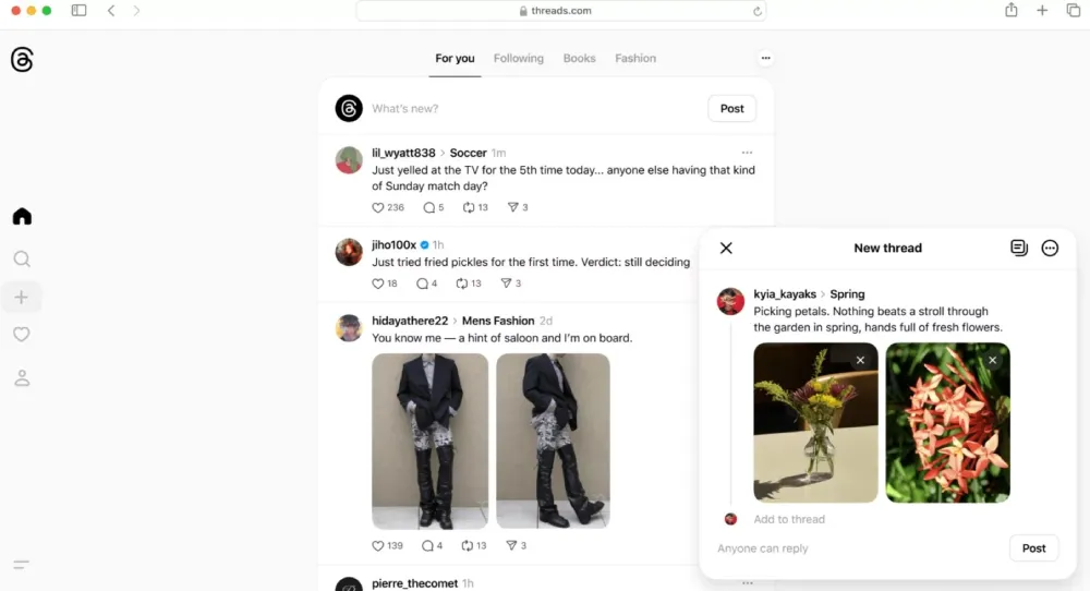تردز به Threads.com منتقل شد: ویژگی‌های جدید نسخه وب برای رقابت با X