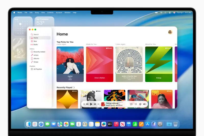 macOS Tahoe: سه اپلیکیشن جدید و طراحی Liquid Glass برای مک