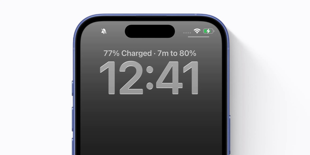 نمایش مدت زمان شارژ آیفون در iOS 26