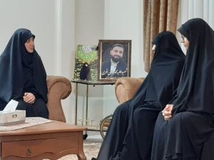 دیدار معاون امور زنان و خانواده رییس جمهور با پدر دو شهید جنگ ۱۲ روزه -