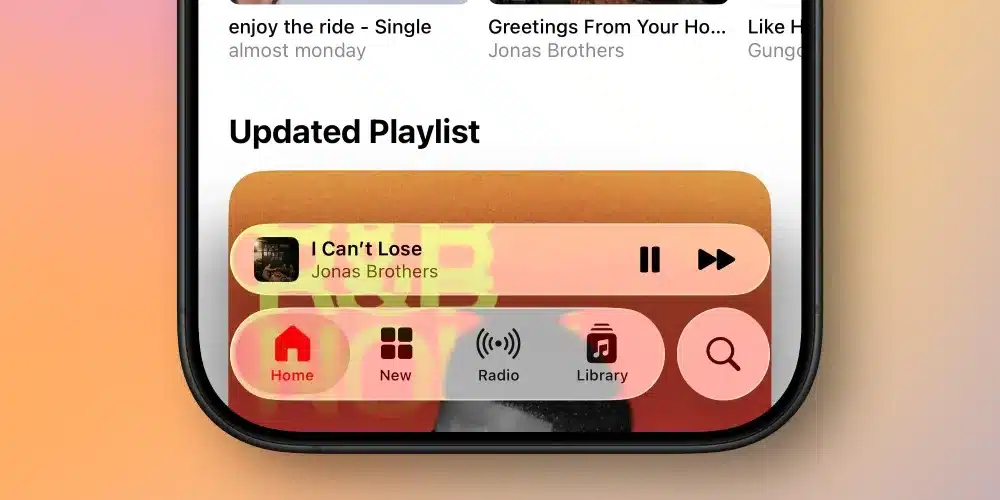 طراحی شیشه مایع iOS 26 اپل بهبود یافت -2